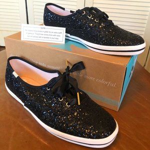 Keds for kate spade new york Glitter Lace-Up Sneakers 9M NEW IN BOX, NEVER WORN